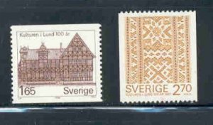 Sweden Sc 1408-09 1982 Cultural Museum Lund stamp set mint NH