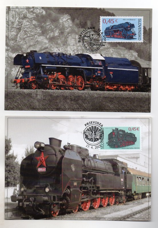 SLOVAKIA - 2015 - MAXIMUM CARD - TRAINS - STEAM TRAIN - ALBATROS - PARNA -