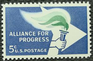 US #1234, MNH Single, Alliance for Progress, SCV $.25 L12
