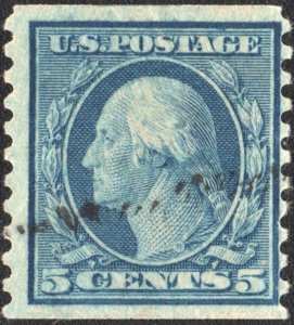 SC#496 5¢ Washington Coil Single (1919) Used