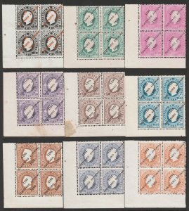 Mozambique 1895 St Anthony set, blocks. Mi 41A-49A cat €760. SG 71-81 cat £976+.