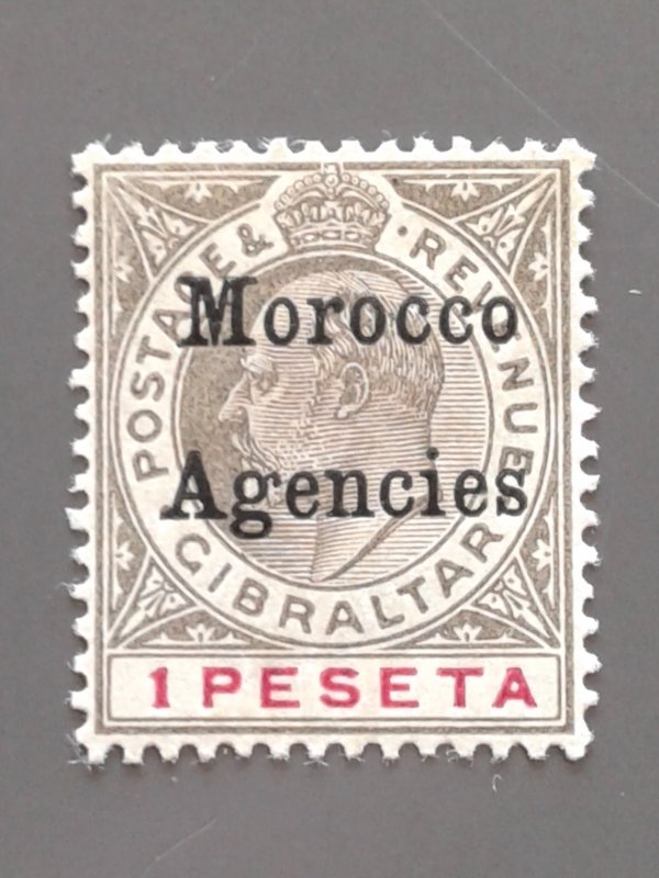 British Offices in Morocco (Spanish Currency) 25 F-VF MLHR - Scott $47.50