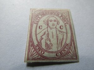 US Stamps Local Carrier-2c City Despatch Post 1846, Scott #40L3, MVLH NG,