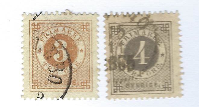 Sweden SC#28-29 Used F-VF SCV$8.50...fill a spot...