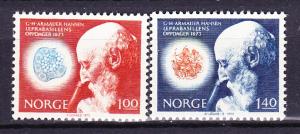 Norway  602-03 MNH 1973 Dr.A.R.Hansen, discover of Lepors...