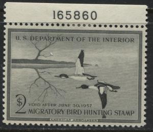 USA 1957 Migratory Bird Hunting Stamp mint o.g. (JD)