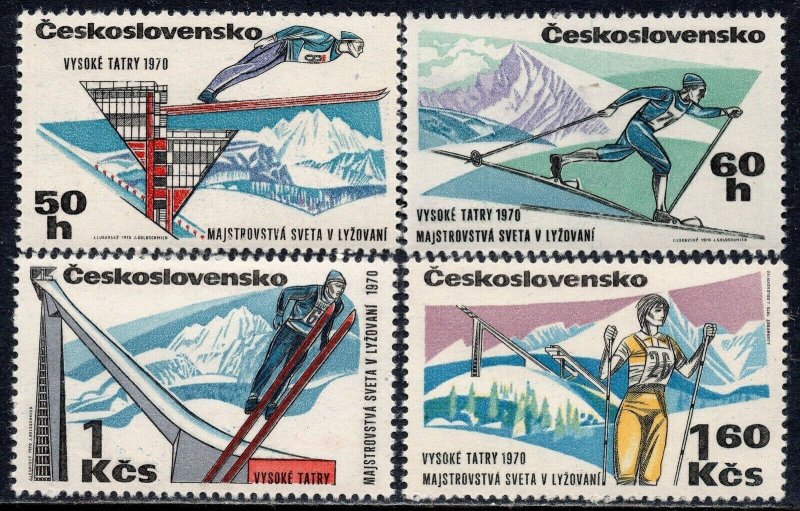 1916 - CZECHOSLOVAKIA 1970 - World Skiing Championships - High Tatras - MNH Set