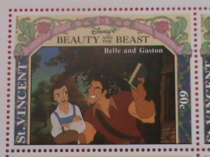 ST.VINCENT STAMP: 1992 SC#1774 DISNEY CARTOON- BEAUTY AND THE BEAST-MNH SHEET