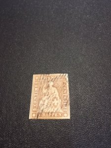 Switzerland 25 used (clean 4 margin stamp)