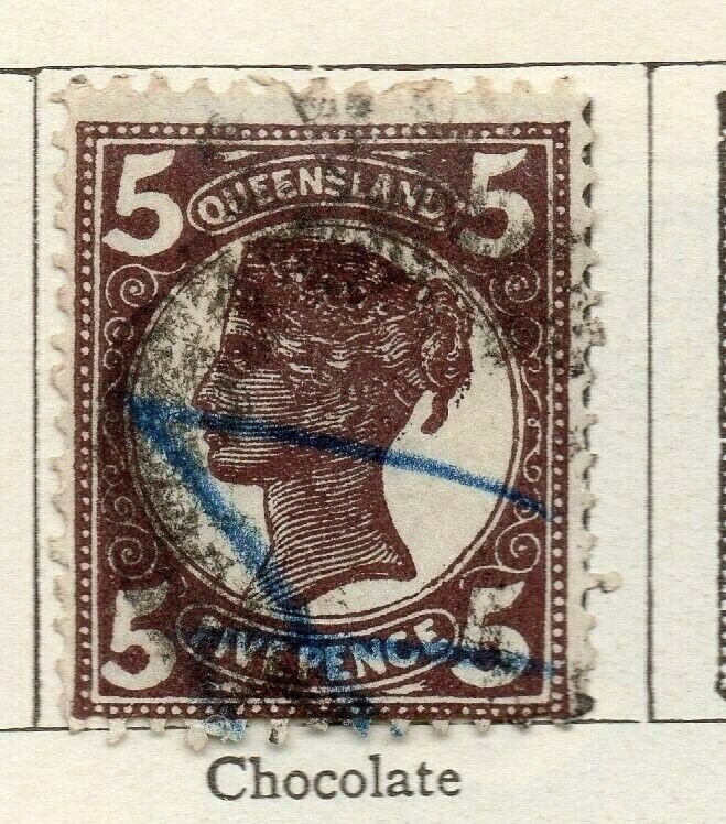 Queensland 1897 Early Issue Fine Used 5d. NW-113709