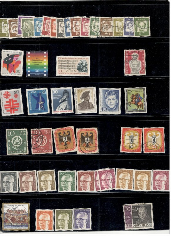 GERMANY BERLIN COLLECTION ON STOCK SHEET, MINT/USED