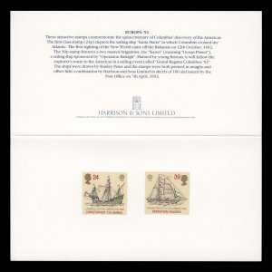 Great Britain 1992 International Events presentation folder