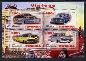 RWANDA - 2013 - Vintage Cars #3 - Perf 4v Sheet - MNH - Private Issue