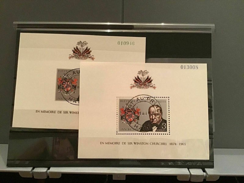 Haiti 1965 Churchill cancelled  stamp sheets R27032 