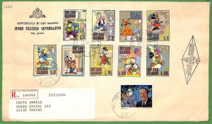 ZA1605 - SAN MARINO - POSTAL HISTORY - FDC DAY ONE COVER DISNEY 1971-