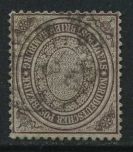 North German Confederation 18681/2 schilling lilac brown used