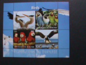 BURUNDI-2011 COLLECTIBLES- LOVELY BEAUTIFUL BIRDS-MNH S/S VERY FINE