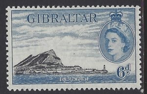 Gibraltar, Scott #140; 6p Queen Elizabeth II, MH