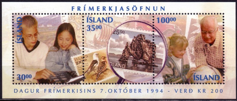 Iceland. 1994. bl7. Stamp on stamp. MNH.