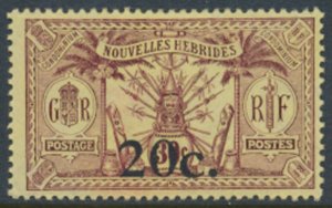 New Hebrides   SC# 137   MH  see details & scans