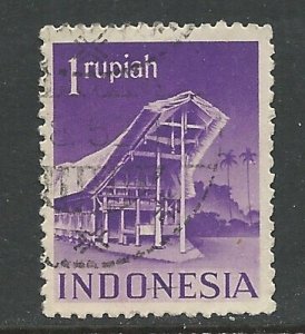 Netherlands Indies # 325 Toradja House  1Rp.  (1) Used