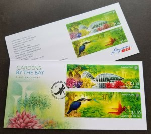 Singapore Gardens By The Bay 2012 Kingfisher Dragonfly Tree Orchid Flower (FDC)