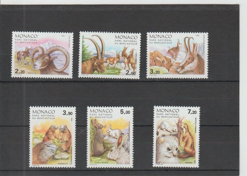 Monaco  Scott#  1533-1538  MNH  (1986 Wild Animals)