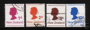 NEW ZEALAND 1978 QEII COILS  SET 4 FU