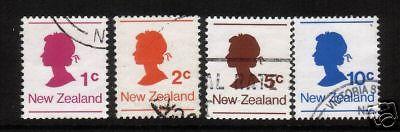 NEW ZEALAND 1978 QEII COILS  SET 4 FU