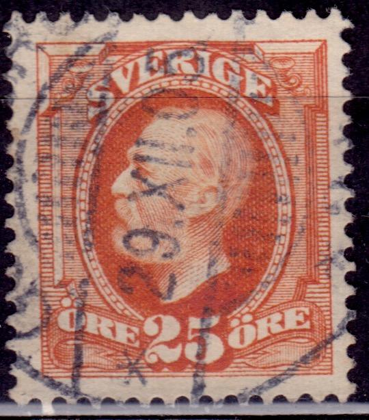Sweden, 1891-1904, King Oscar II, 25o, sc#61, used