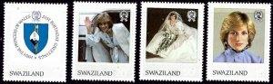 Swaziland 406-09 MNH 1982 Princess Diana