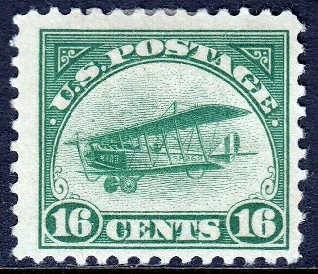 USA — SCOTT C2 — 1918 15¢ CURTISS JENNY AIRMAIL — MHH — SCV $70.00