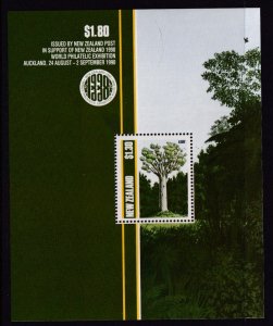 New Zealand 959a Trees Souvenir Sheet MNH VF