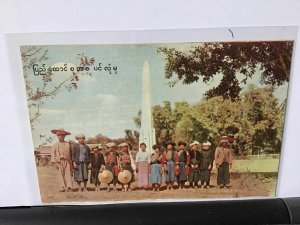 Burma vintage propaganda art postcard  Ref R28094