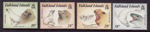 Falkland Is.-Sc#461-4-unused NH set-Seals-Marine Life-1987-