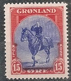 Greenland  14 MNH 1945 15o Christian CV $50.00