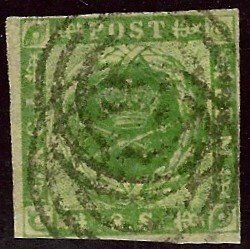 Denmark SC#5 Used F-VF SCV$65.00...Worth a Close Look!