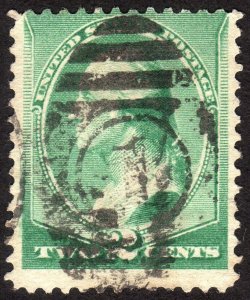 1887, US 2c, Washington, Used, Sc 213