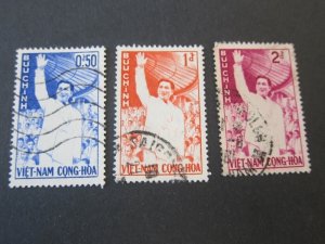 Vietnam 1961 Sc 158-60 set FU