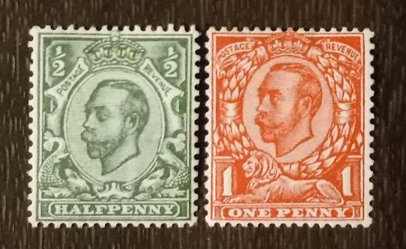 Great Britain Scott #157-158 MH,OG Set Very Fine