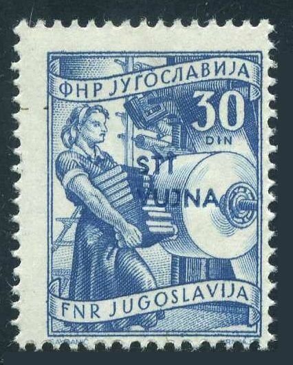 Yugoslavia,Trieste Zone B 74,MNH.Michel 93. Book manufacture,overprinted,1953.