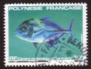  French Polynesia 1983, Sc#374 10f Fish USED-Fine-NH.