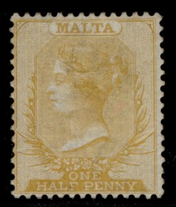 MALTA QV SG10, ½d yellow-buff, M MINT. Cat £85.