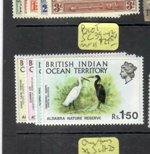 BRITISH INDIAN OCEAN TERRITORY  (PP1012B)  QEII  BIRDS  SC  39-42    MNH 