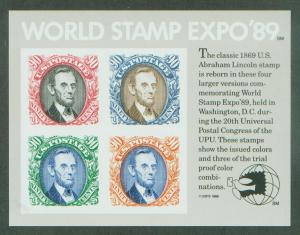 U.S. Scott 2433 VF MNH World Stamp Expo '89 SS