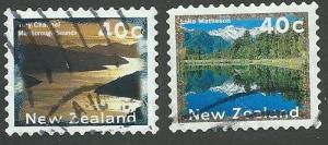 New Zealand  Scott 1359e, 1359f  Used  Short set  Mountains