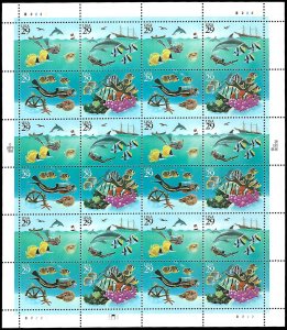 PCBstamps   US #2863/2866 Sheet $6.96(24x29c)Wonders of the Sea, MNH, (2)