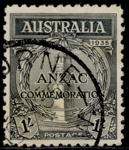 AUSTRALIA GV SG155, 1s black, FINE USED. Cat £40.