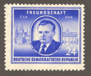 DDR Scott 99 Unused LHOG - 1952 DDR/Czech Friendship Issue - SCV $2.25