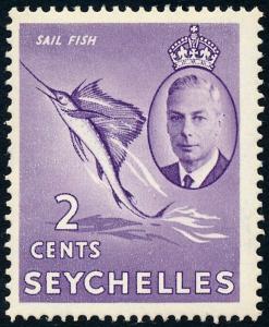 Seychelles 1952 2c Lilac SG158 MH